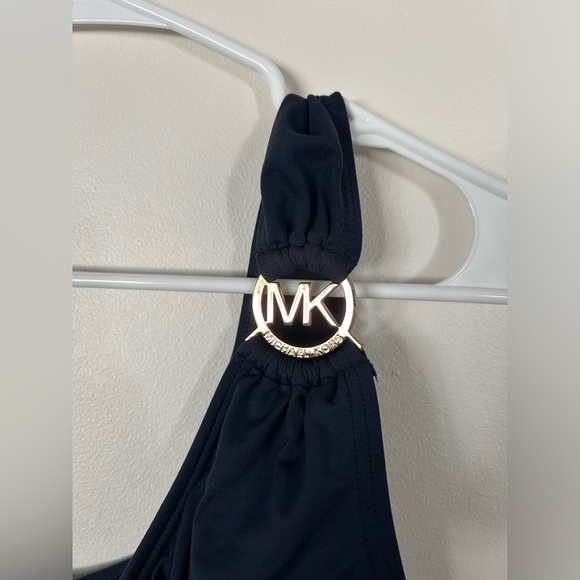 Michael Kors One Shoulder Navy Swimsuit - Picture 2 of 6